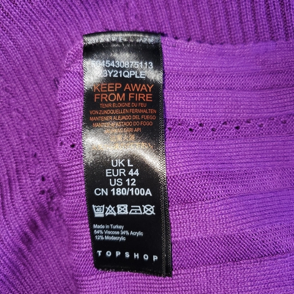Topshop Purple Light knit long sleeve sweater - Picture 4 of 4